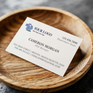 Gebroken wit grijs Basic Professional Voeg Logo to Visitekaartje