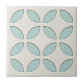 Gebroken wit grijs zeepschuim groen etnische mozaï tegeltje (Voorkant)