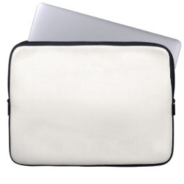 Gebroken wit, melkwit, warm wit laptop sleeve
