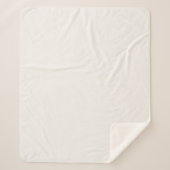 Gebroken wit, melkwit, warm wit sherpa deken (Voorkant)