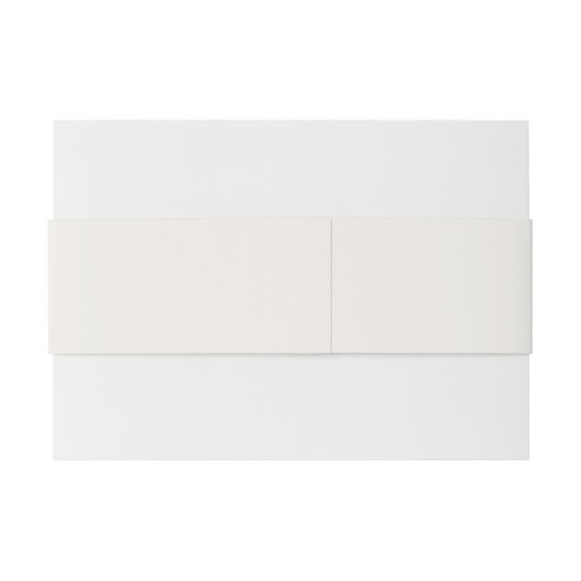 Gebroken wit, melkwit, warm wit uitnodigingen wikkel (Achterkant Voorbeeld)