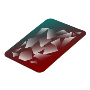 gebroken wit op turkoois bordeauxrood magneet