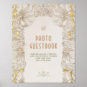 Gebroken wit Pimpernel Foto Gastenboek teken  (Voorkant)