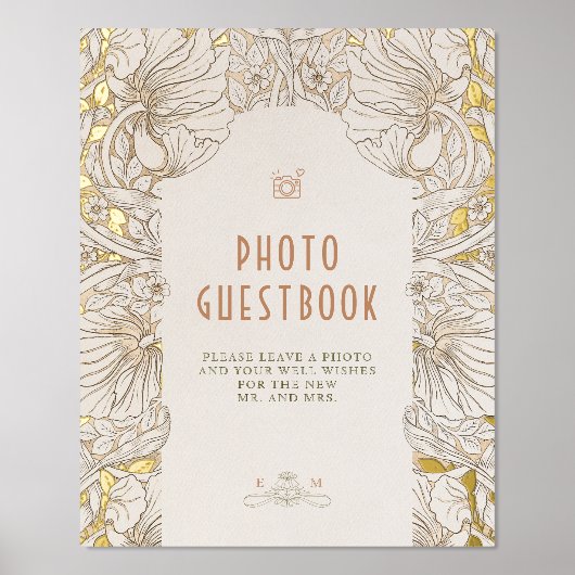 Gebroken wit Pimpernel Foto Gastenboek teken  (Voorkant)