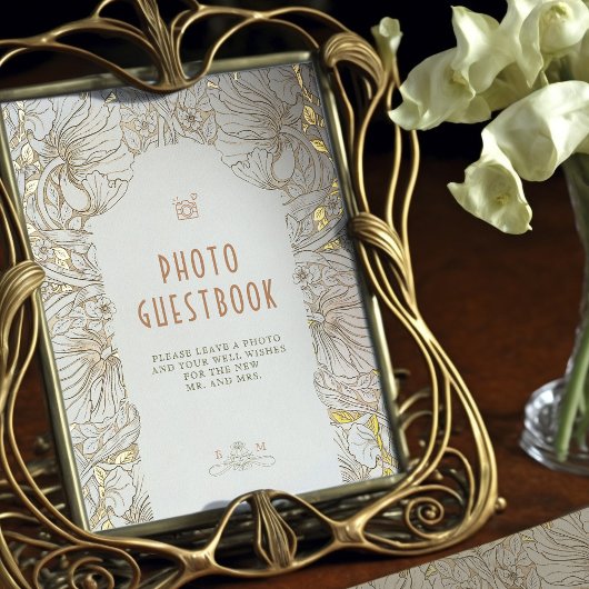 Gebroken wit Pimpernel Foto Gastenboek teken 