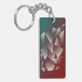 gebroken wit van blauwgroen Bourgogne Sleutelhanger (Voorkant Links)