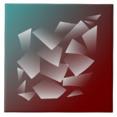 gebroken wit van blauwgroen Bourgogne Tegeltje (Voorkant)