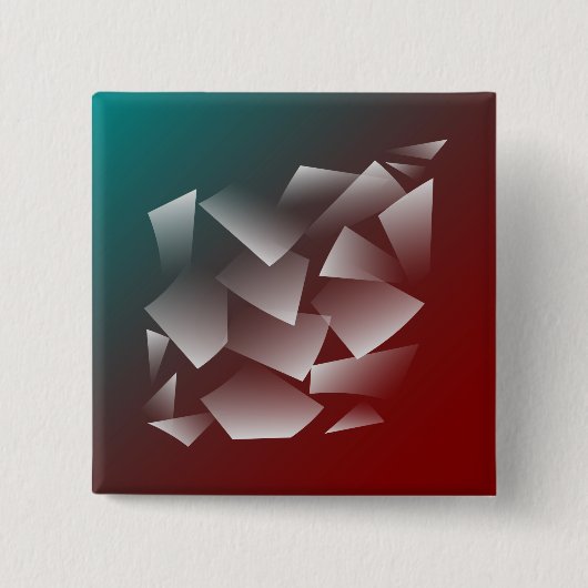 gebroken wit van blauwgroen Bourgogne Vierkante Button 5,1 Cm (Voorkant)