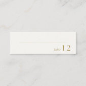 gebroken wit |Witte Lint Bruiloft Plaats Naam Esco Mini Visitekaartje (Voorkant)