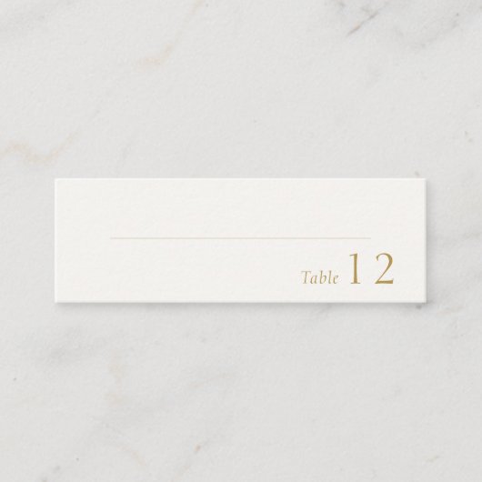 gebroken wit |Witte Lint Bruiloft Plaats Naam Esco Mini Visitekaartje (Voorkant)