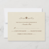 Gebroken witte en bruine Westerne RSVP (GEEN GRENS (Voorkant)