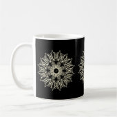gebroken witte geometrische kant koffiemok (Links)