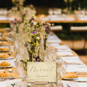 Gebroken witte Grunge Edge Aangepaste tabelnaam Kaart