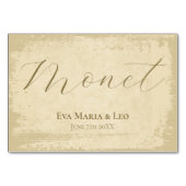 Gebroken witte Grunge Edge Aangepaste tabelnaam Kaart (Voorkant)