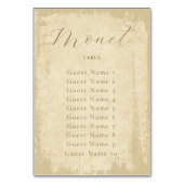 Gebroken witte grunge rand tafel naam zitplaatskaa kaart (Voorkant)