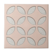 Gebroken-witte Ivory Blush Cream Ethnic Mosaic Art Tegeltje (Voorkant)