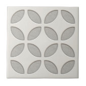 Gebroken-witte Ivory grijze etnische mozaïekkunst Tegeltje (Voorkant)