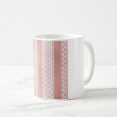 Gebroken-witte kant op metaaldoek Roos Golden Text Koffiemok (Voorkant rechts)