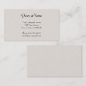 Gebroken-witte textuur visitekaartje (Voorkant / Achterkant)