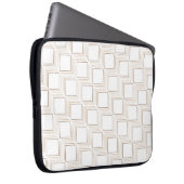 Gebroken witte tumbling squares Electronics Bag Laptop Sleeve (Voorkant Rechts)