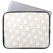 Gebroken witte tumbling squares Electronics Bag Laptop Sleeve (Voorkant)