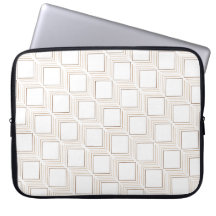 Gebroken witte tumbling squares Electronics Bag