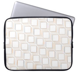 Gebroken witte tumbling squares Electronics Bag Laptop Sleeve