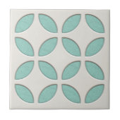 Gebroken-witte zeeglazen Turquoise Green Mosaic Ar Tegeltje (Voorkant)