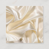 gebroken witte zijde vierkante visitekaartje (Achterkant)