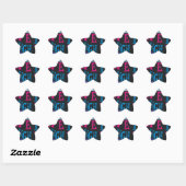 Gebroken Zebra-alkbord Ster Sticker (Vel)
