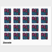 Gebroken Zebra-alkbord Vierkante Sticker (Vel)
