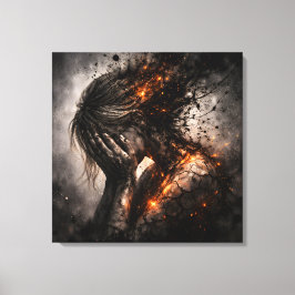 Gebroken Ziel: Interne Kwelling Vierkante Canvas Afdruk
