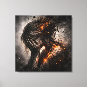 Gebroken Ziel: Interne Kwelling Vierkante Canvas Afdruk