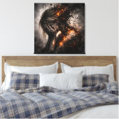 Gebroken Ziel: Interne Kwelling Vierkante Canvas Afdruk (Insitu (Slaapkamer))