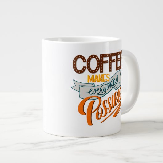 gebrouwen ambitie grote koffiekop (Voorkant rechts)