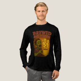 Gebrouwen Awakening Zombie Halloween Koffie liefhe Tri-Blend Shirt