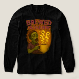 Gebrouwen Awakening Zombie Halloween Koffie liefhe Tri-Blend Shirt