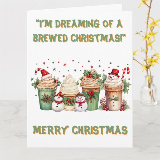 Gebrouwen Dromen Kerst Kaart (Gele Bloem)