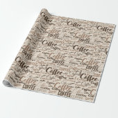 Gebrouwen koffieherrie cadeaupapier (Uitgerold)
