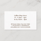 Gebrouwen kopje koffie | Goud wit marmer Klantenkaartje (Achterkant)