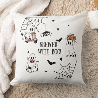 Gebrouwen met Boo Halloween Pillow Kussen