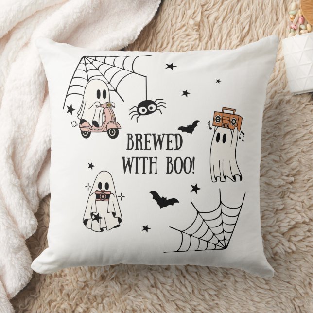 Gebrouwen met Boo Halloween Pillow Kussen (Deken)