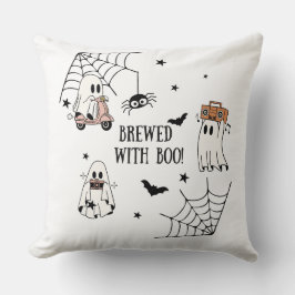 Gebrouwen met Boo Halloween Pillow Kussen