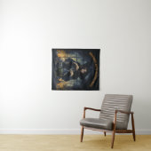 Gebrouwen met maanlicht heks wandkleed (In Situ (horizontaal))
