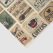 Gebrouwen nostalgie:  Coffee Art Collage Tissuepapier (Detail)