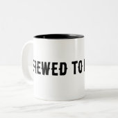 Gebrouwen om wild te zijn tweekleurige koffiemok (Voorkant links)