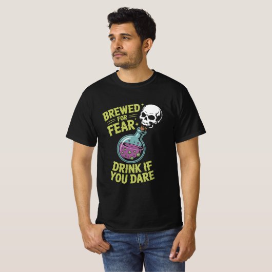 Gebrouwen Voor Angstdrank Fles T-Shirt (Voorkant volledig)