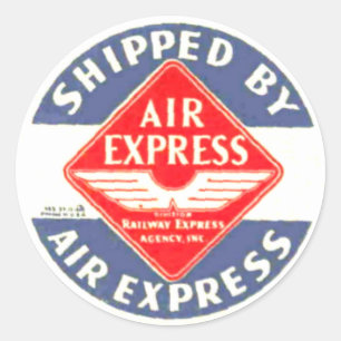 Gebruik Air Express door Stickers van Railway Expr