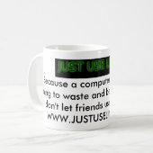 Gebruik alleen Linux omdat... Koffiemok (Voorkant links)