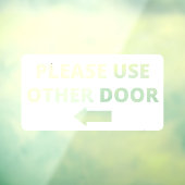 Gebruik alstublieft andere deur Storefront Decal (Vel 3)